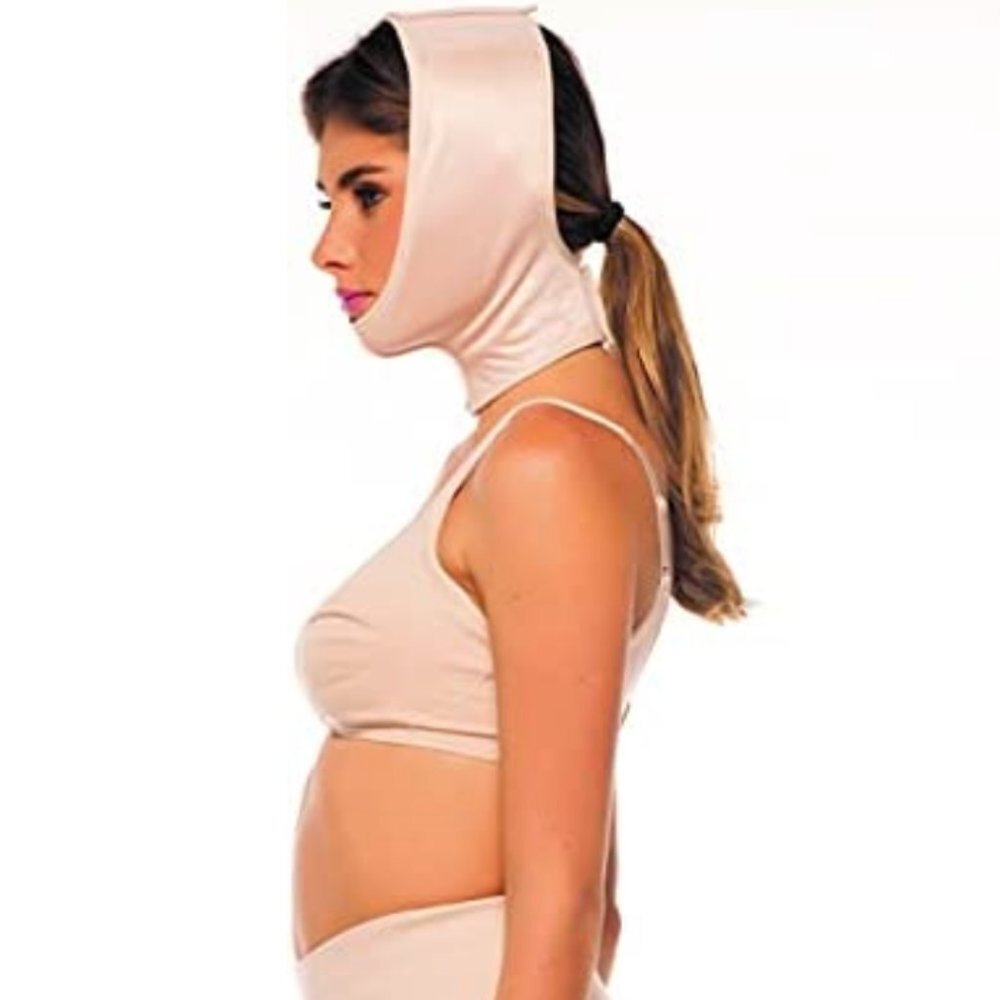 NWT Annette Post Surgery Face and Neck Compression Wrap 17396MIX Nude Fits All